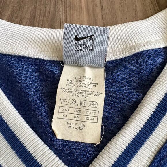 Vintage Nike Duke Basketball Tupac Jersey Men's Size 40 Stitched S/M Blue 20x30 - Picture 6 of 12